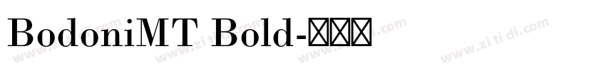 BodoniMT Bold字体转换